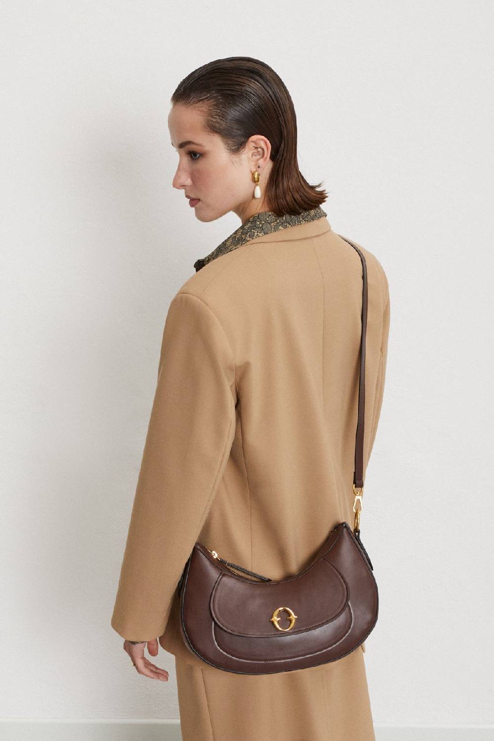 ottod'Ame Leather belly maxi bag Italia