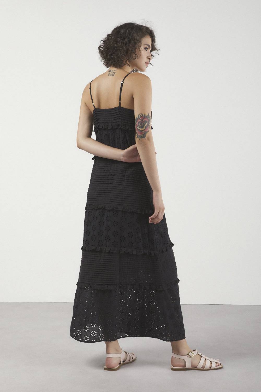 ottod'Ame Broderie anglaise long dress with ruffles Vendita
