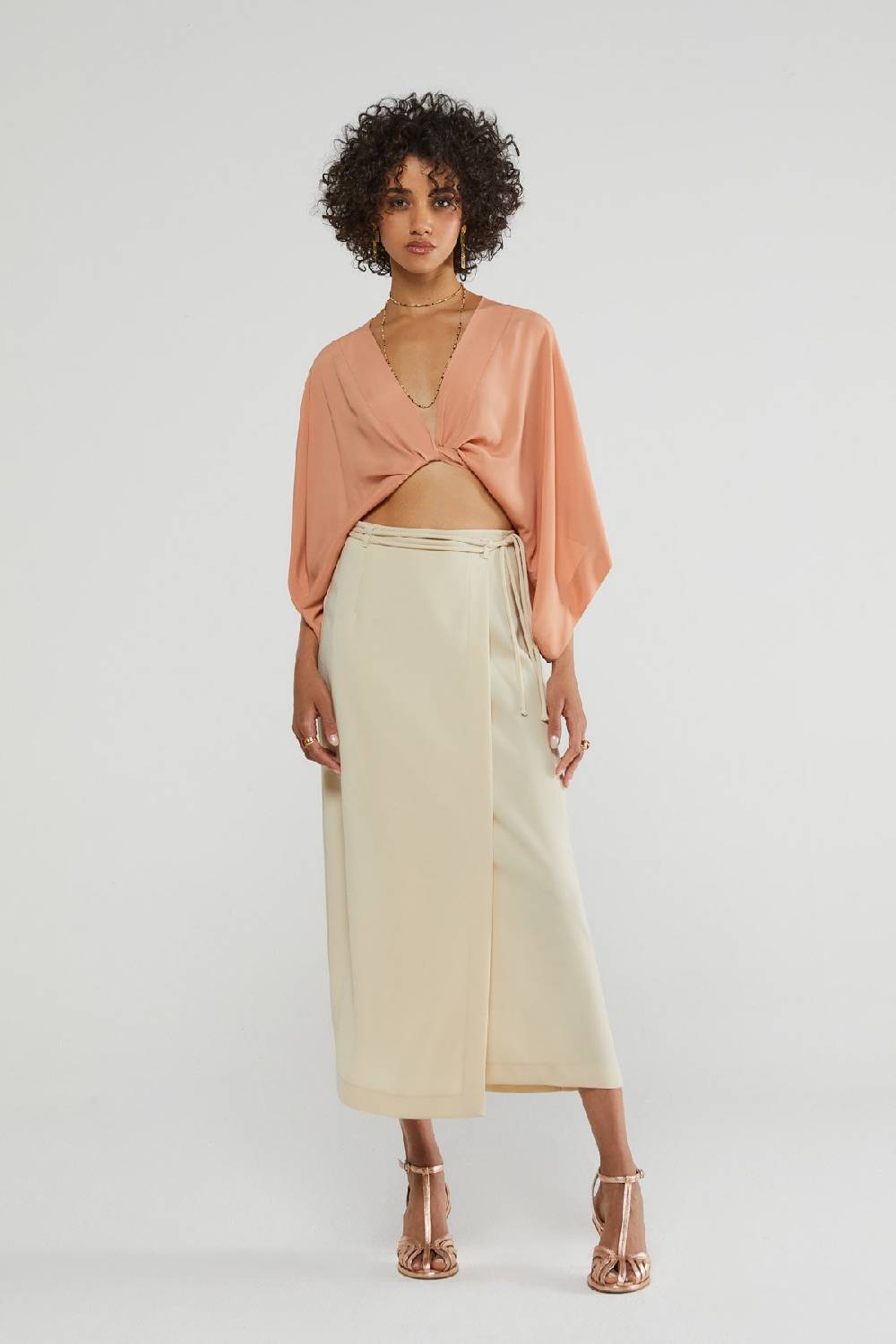 ottod'Ame Skirt with lace at the waist Offerta