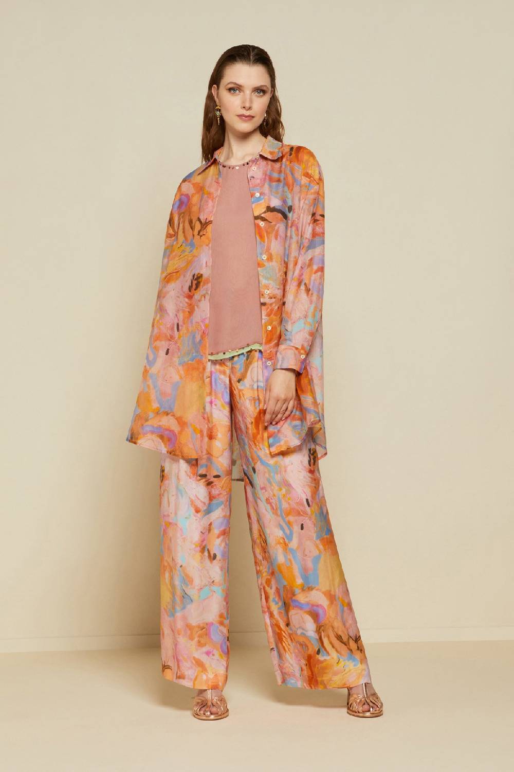 ottod'Ame Silk blend oversized shirt Outlet