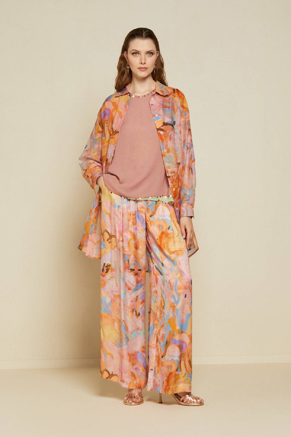 ottod'Ame Silk blend oversized shirt Outlet