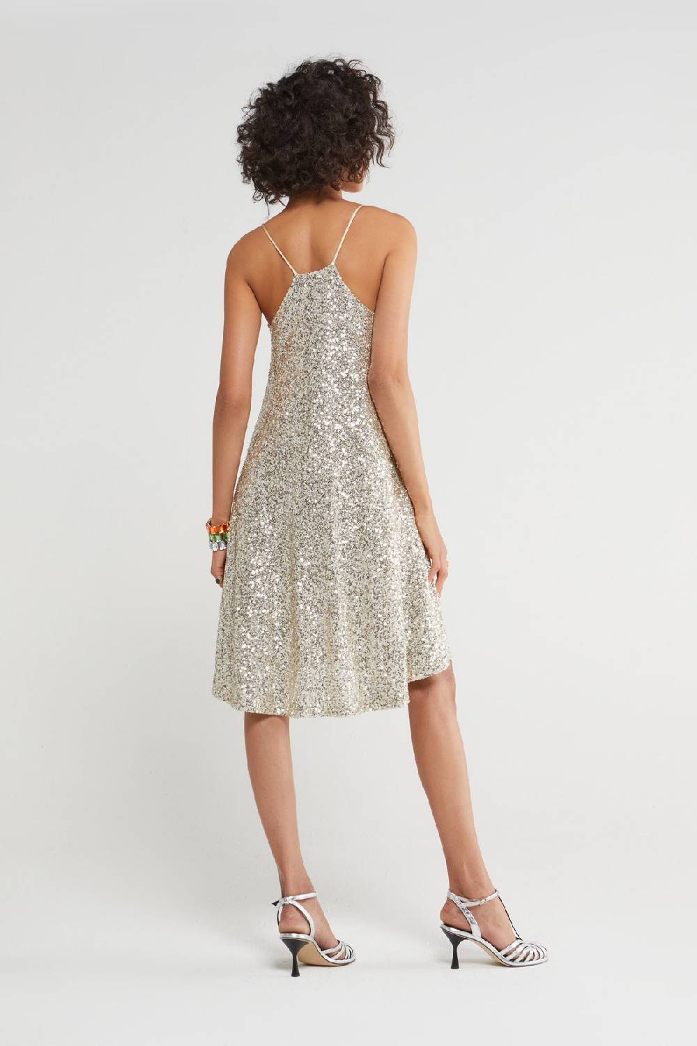 ottod'Ame Short dress with sequins Vendita Calda