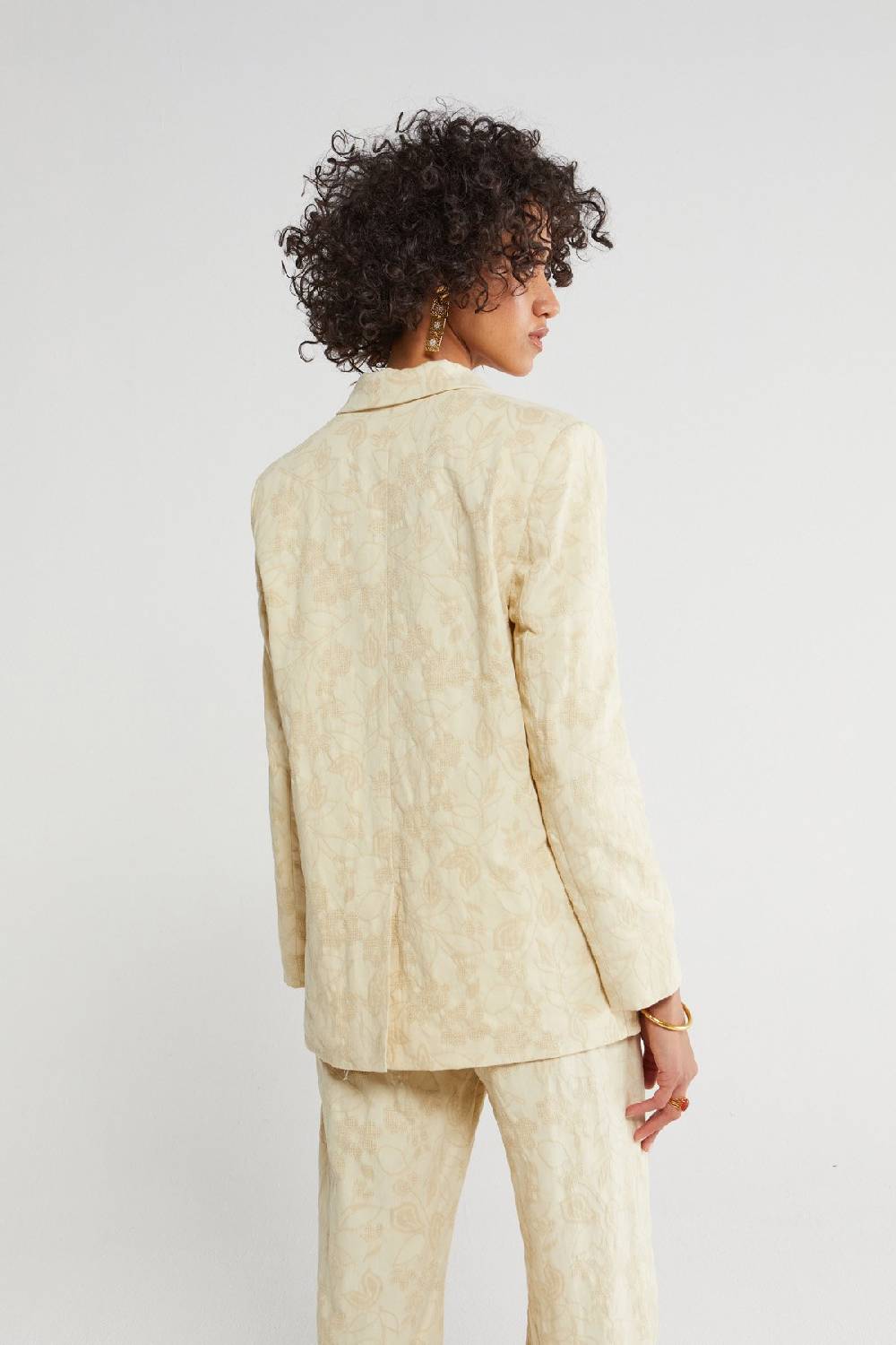 ottod'Ame Double-breasted jacket with embroidery Soddisfazione Garantita