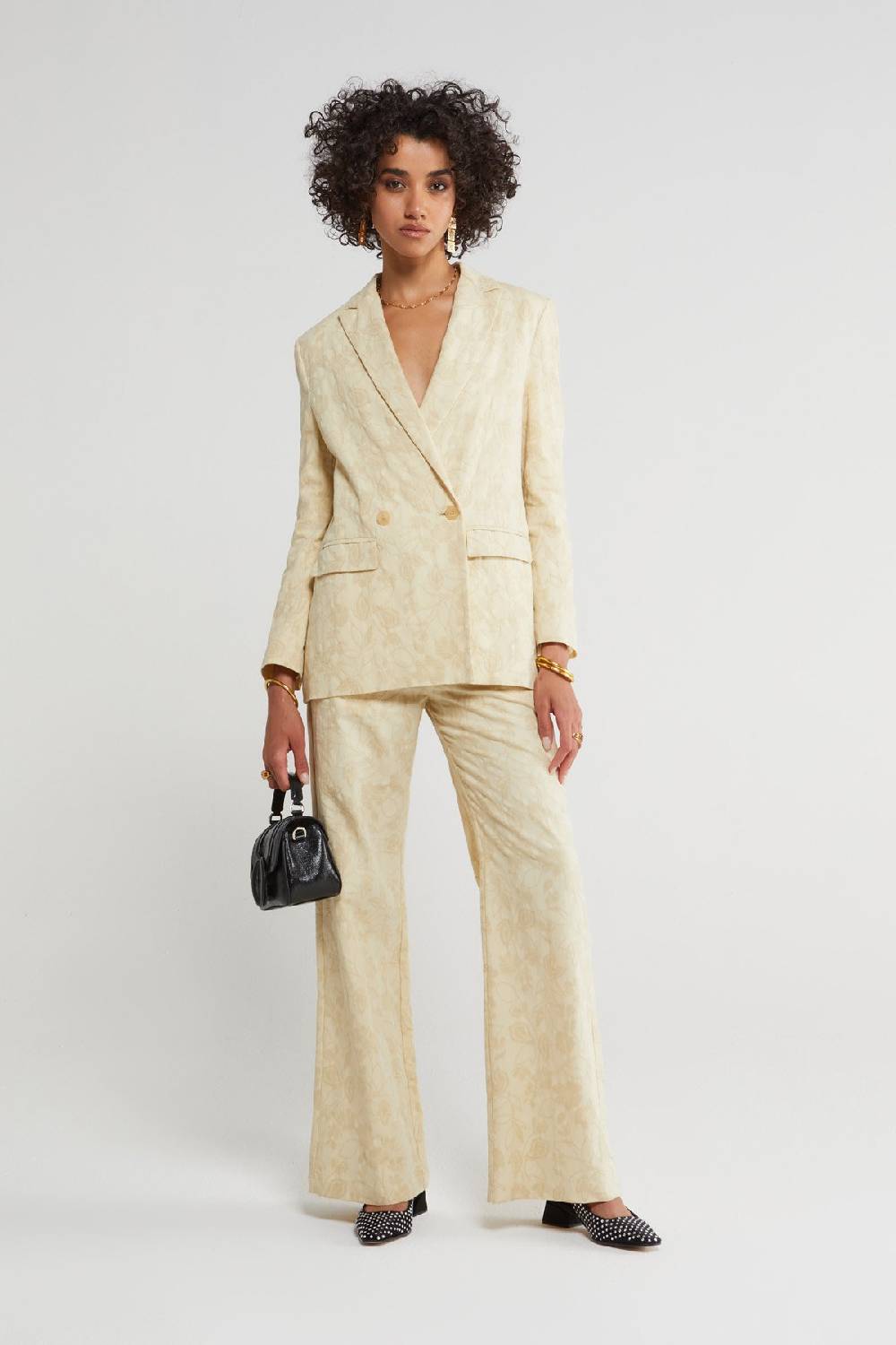 ottod'Ame Linen blend trousers with embroidery Qualità Garantita