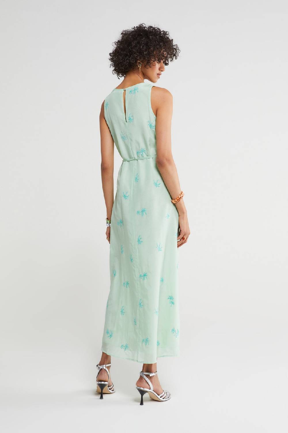 ottod'Ame Silk blend long dress with embroideries Presa