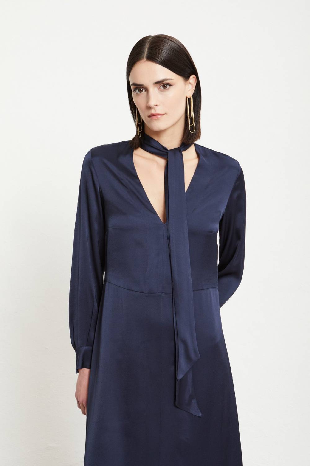 ottod'Ame Viscose long dress with V neck Vendite Flash