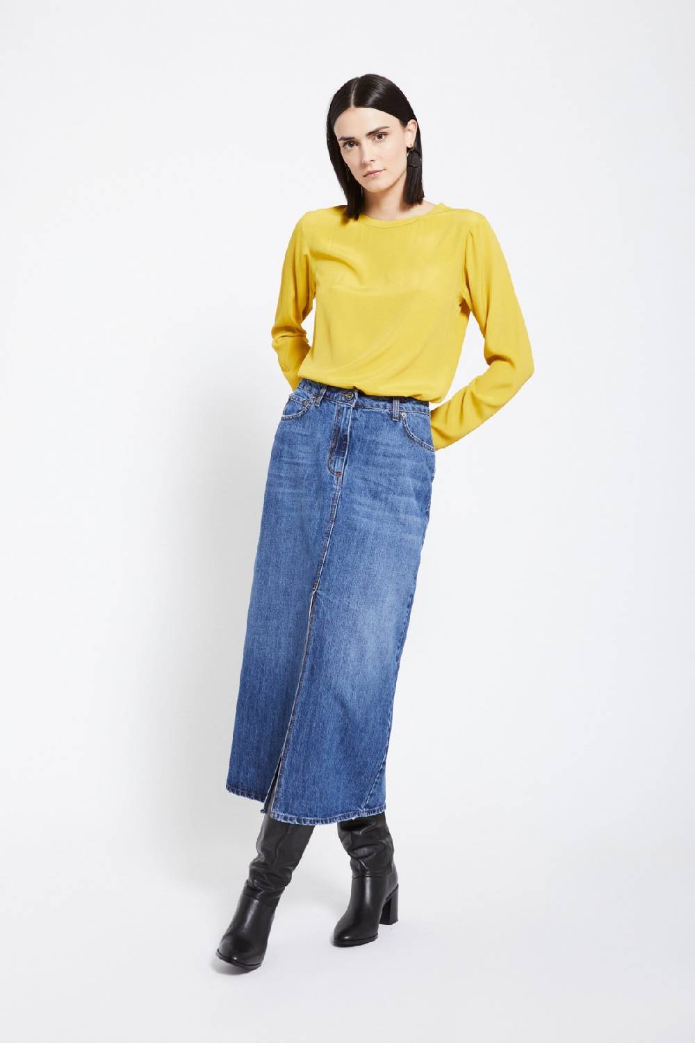ottod'Ame Denim midi skirt Nuova