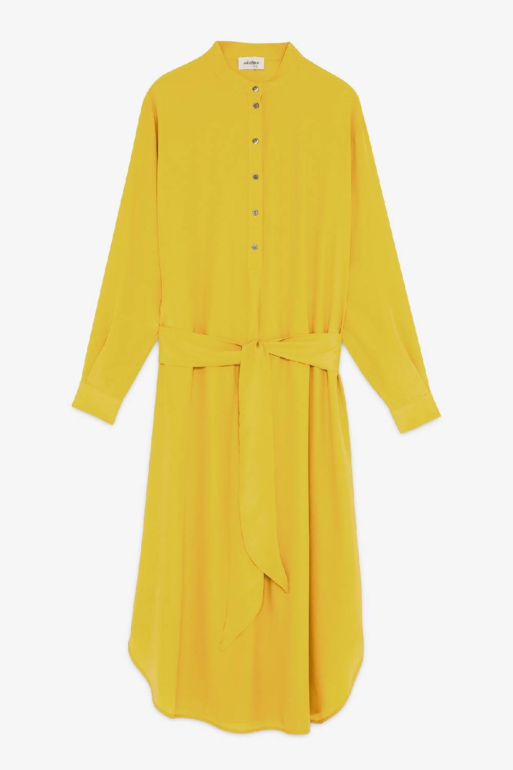 ottod'Ame Silk-blend midi dress with sash 2025