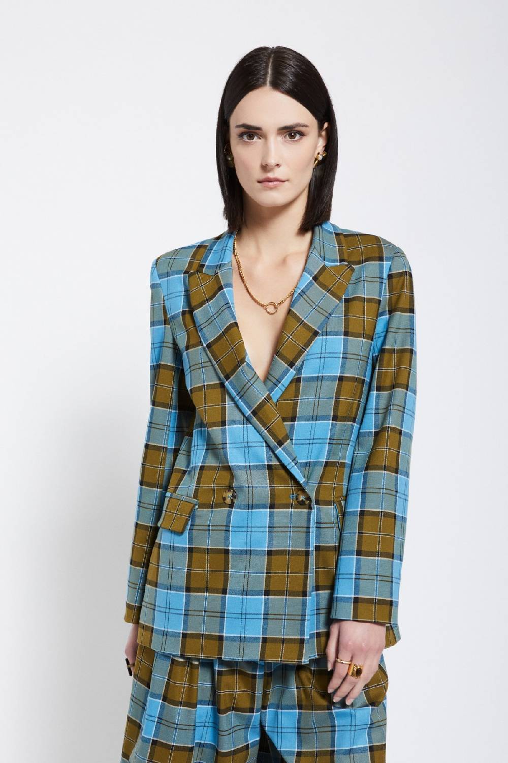 ottod'Ame Tartan double-breasted jacket Italia