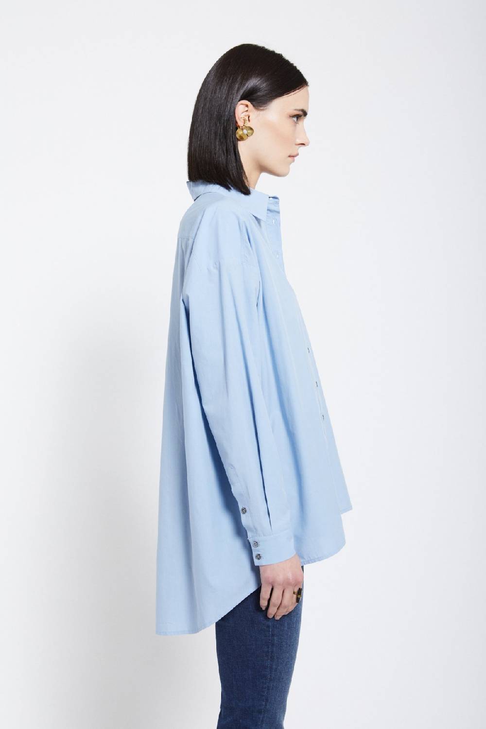 ottod'Ame Poplin shirt with asymmetric bottom Vendita