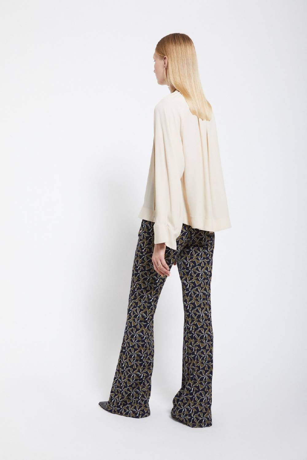 ottod'Ame Printed flare trousers Pezzi Unici