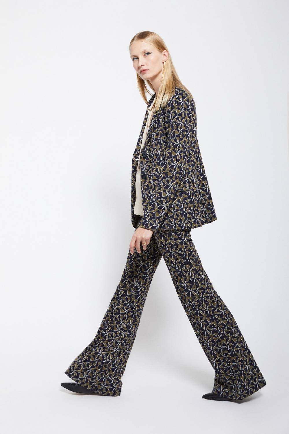 ottod'Ame Printed flare trousers Pezzi Unici