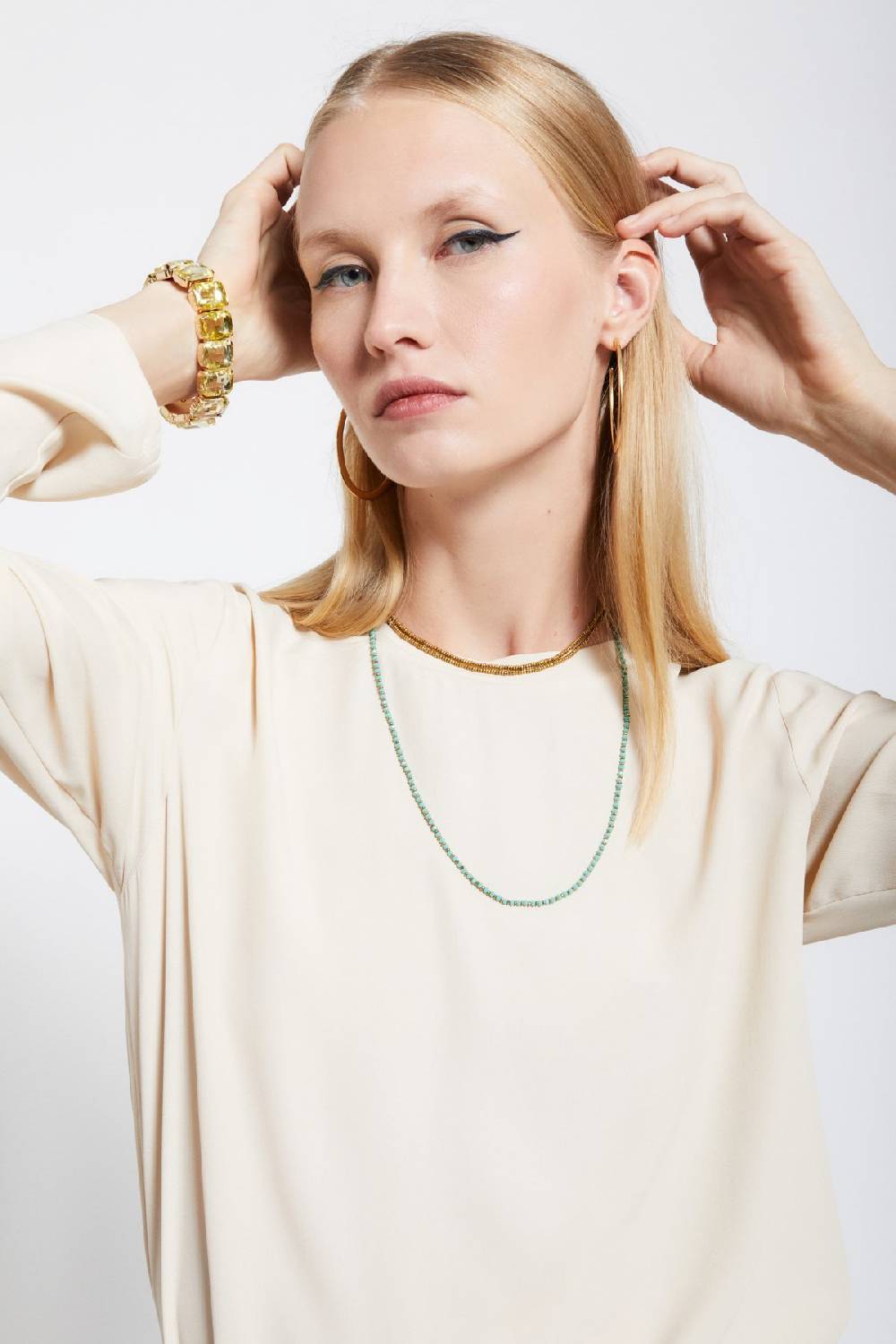 ottod'Ame Silk-blend blouse Negozi Online