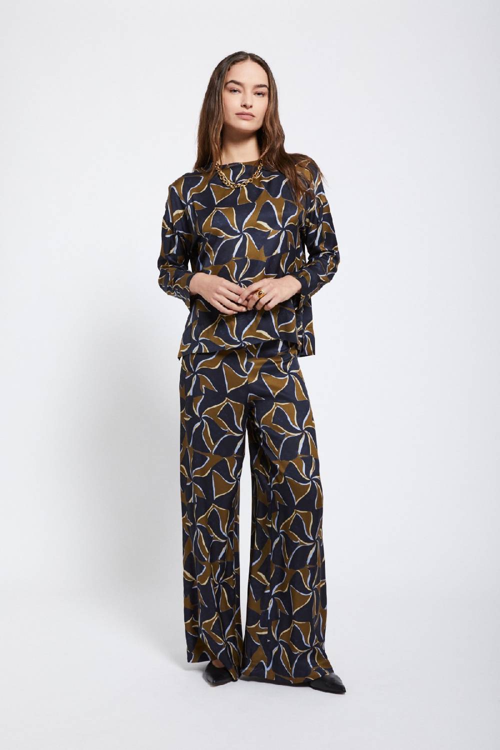 ottod'Ame Viscose palazzo trousers Consegna Veloce
