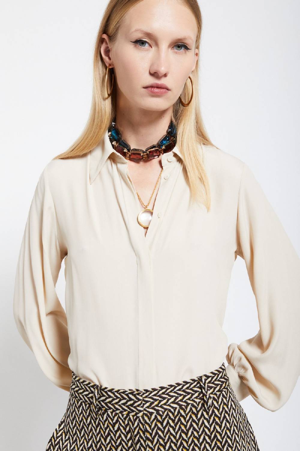 ottod'Ame Silk-blend shirt Novità