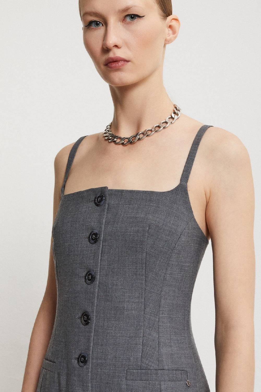 ottod'Ame Short dress with buttons Vendita Calda