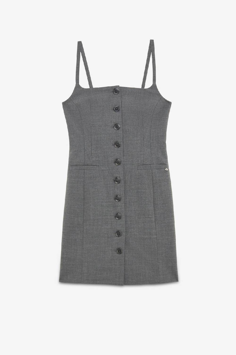 ottod'Ame Short dress with buttons Vendita Calda