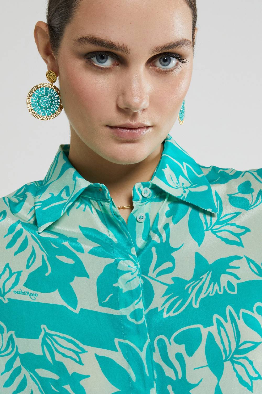 ottod'Ame Printed viscose shirt Italia