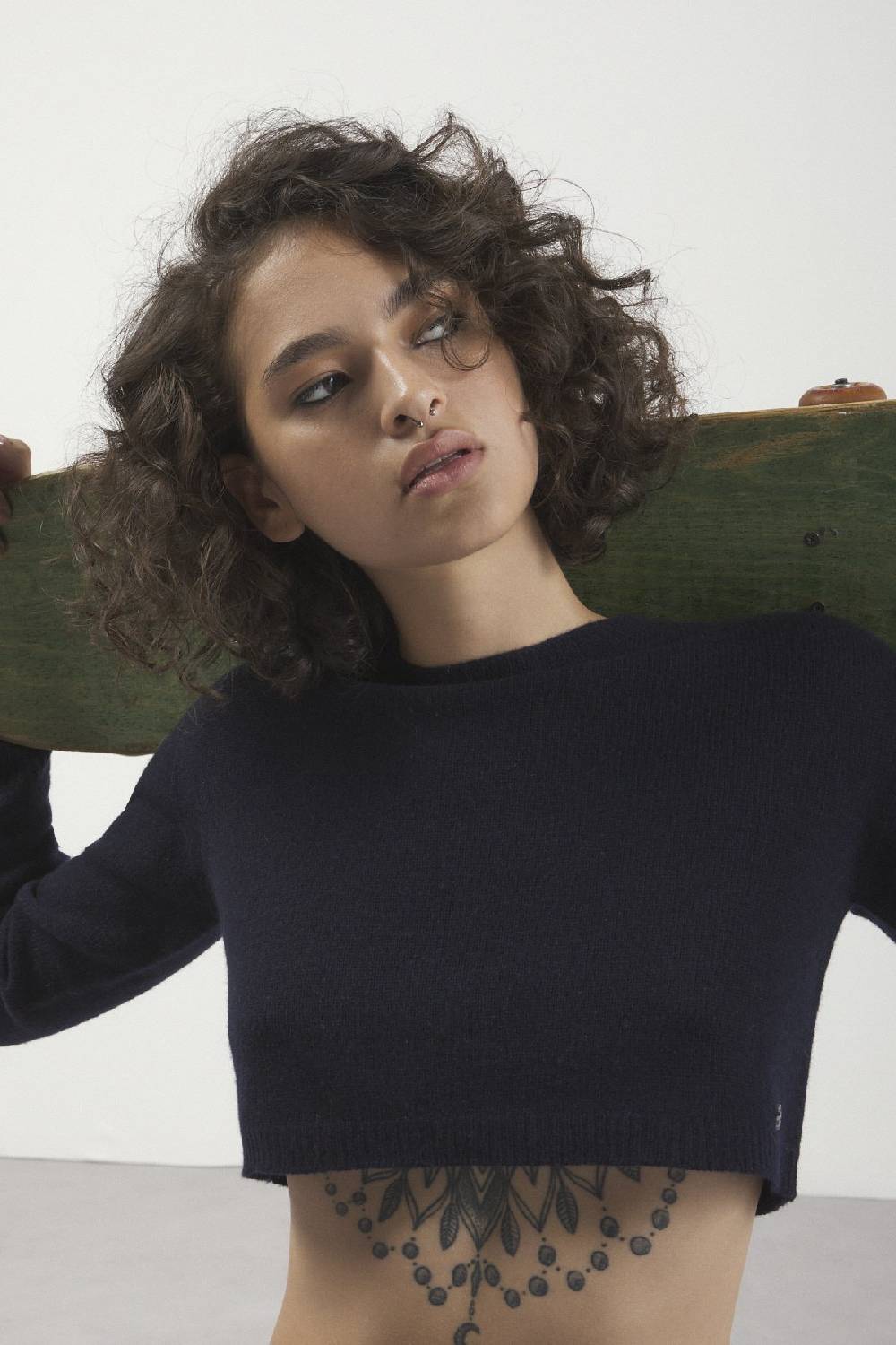 ottod'Ame Cashmire blend cropped sweater Affare Del Giorno