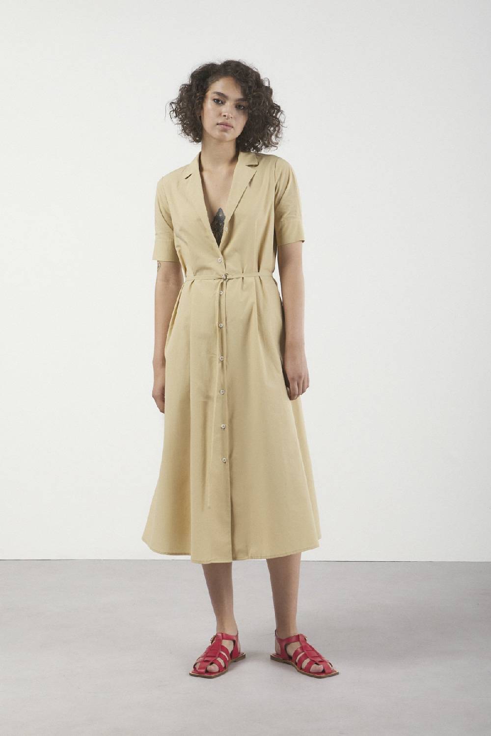ottod'Ame Poplin midi chemisier Moda