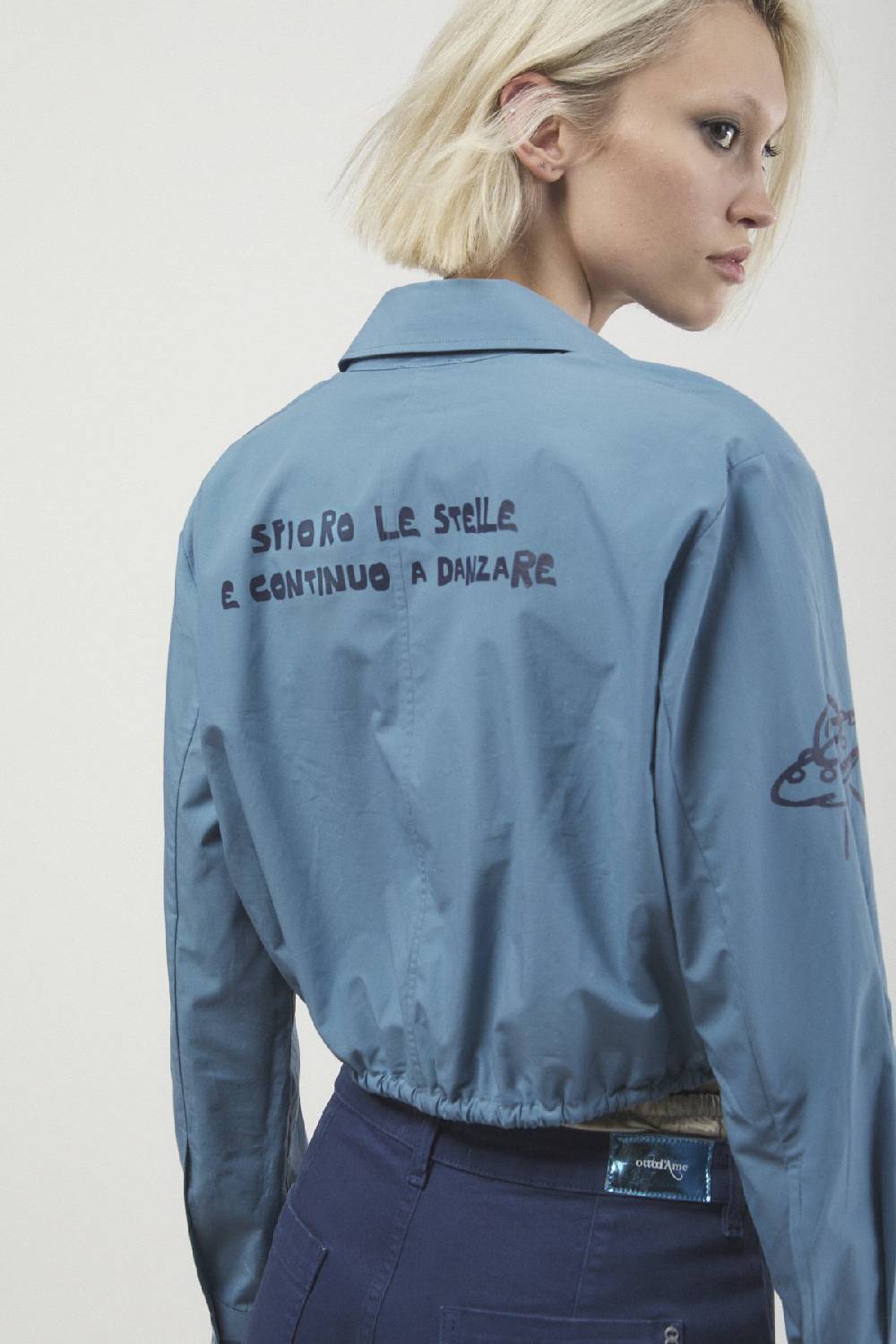 ottod'Ame Poplin cropped shirt Italy