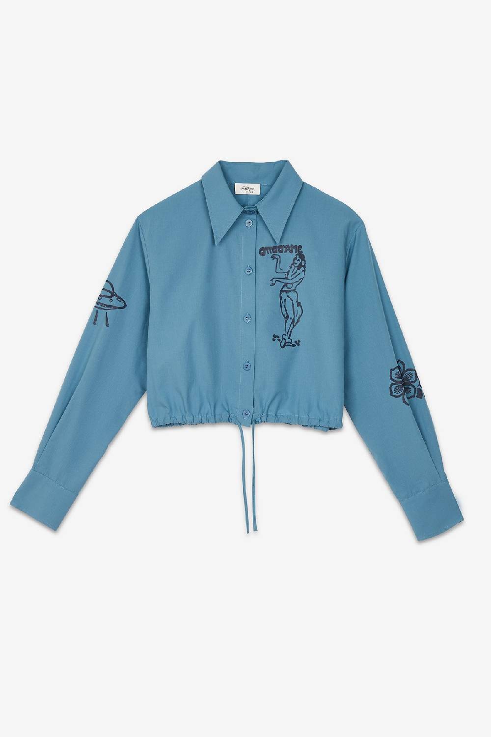 ottod'Ame Poplin cropped shirt Italy