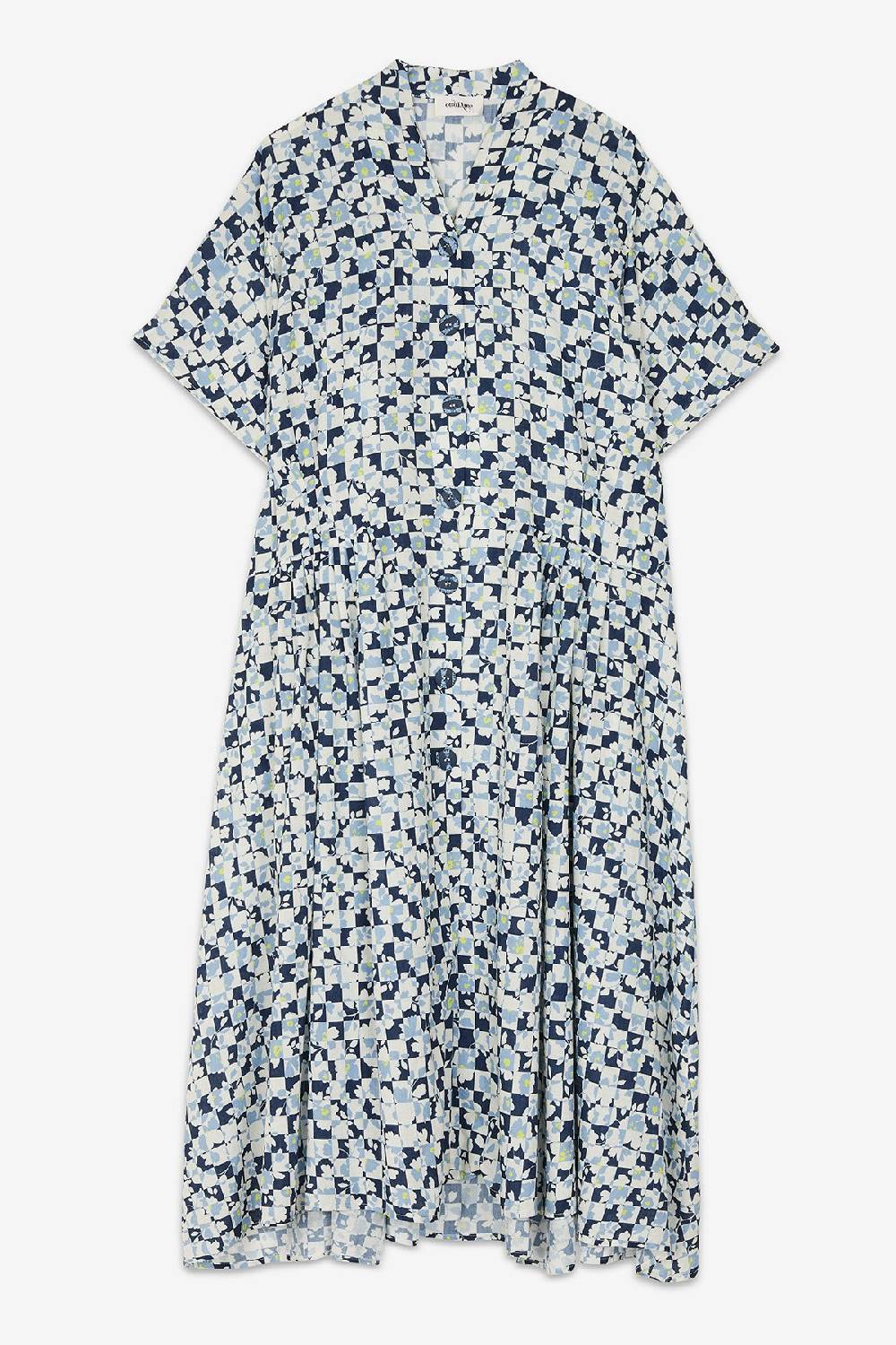 ottod'Ame Printed dress with pleated skirt Italia