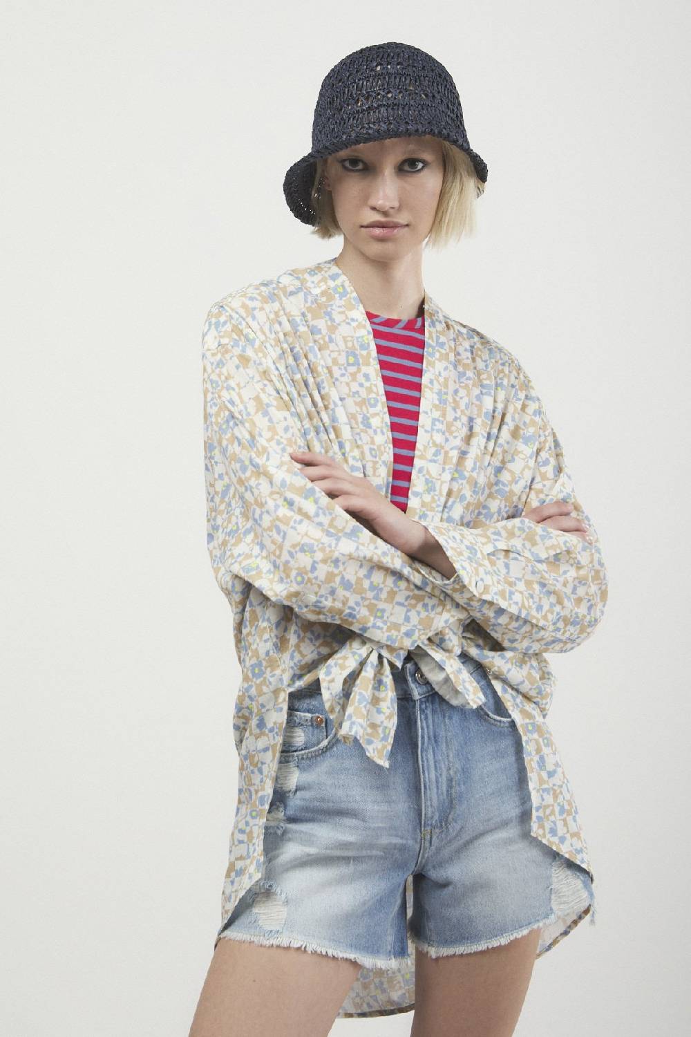 ottod'Ame Printed oversize shirt 2025