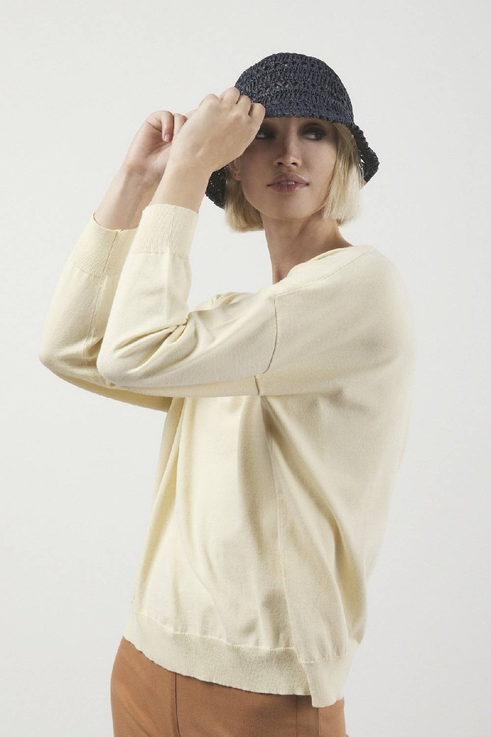 ottod'Ame Viscose blend smooth sweater In Linea