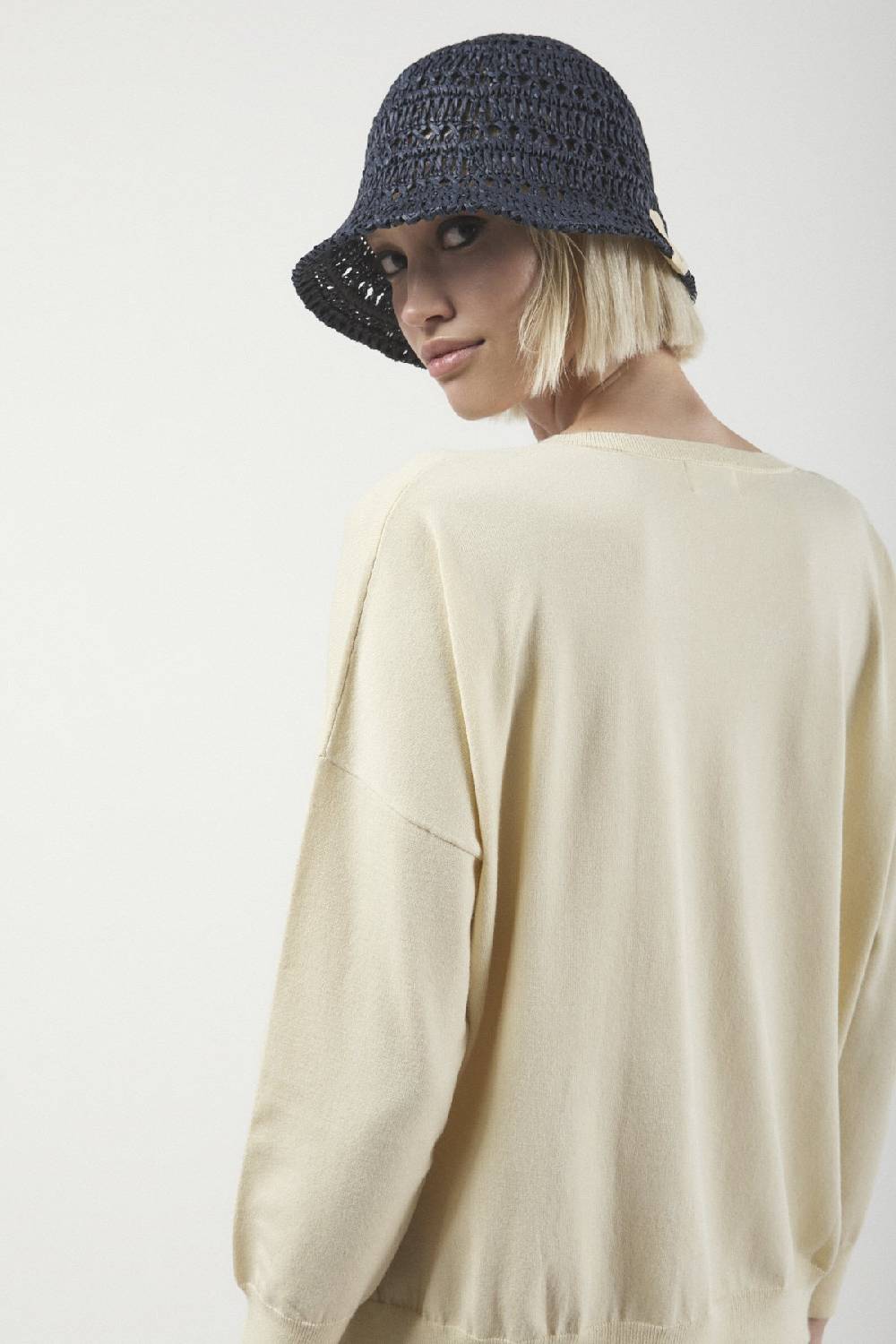 ottod'Ame Viscose blend smooth sweater In Linea