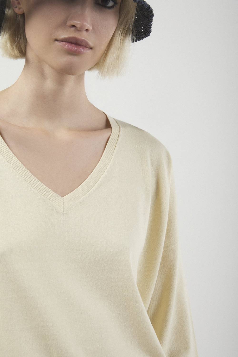 ottod'Ame Viscose blend smooth sweater In Linea