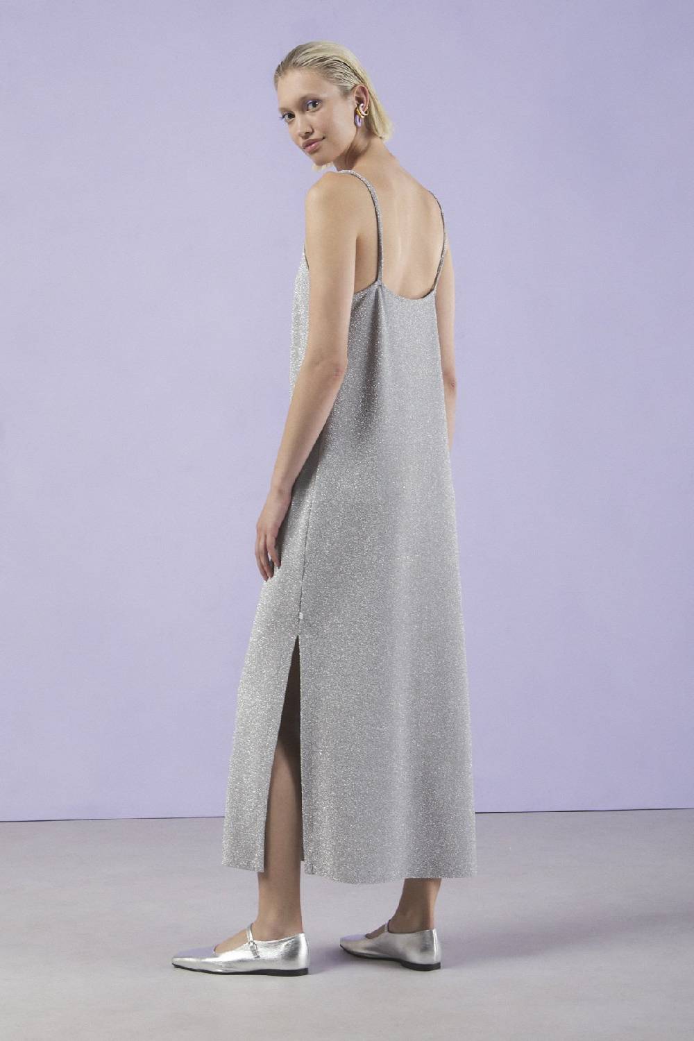 ottod'Ame Long dress with lurex Shopping Online