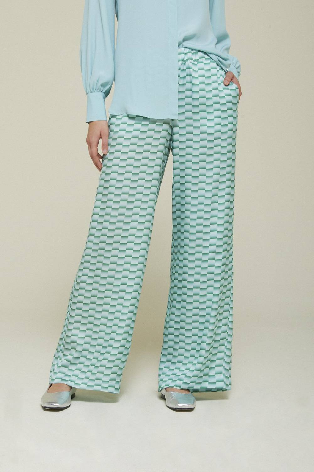 ottod'Ame Viscose palazzo trousers Sconto