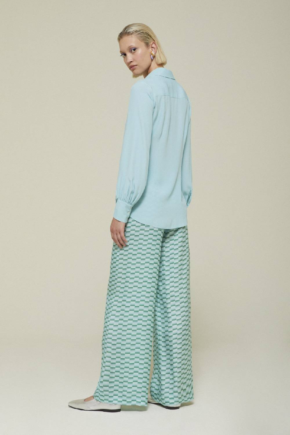 ottod'Ame Viscose palazzo trousers Sconto