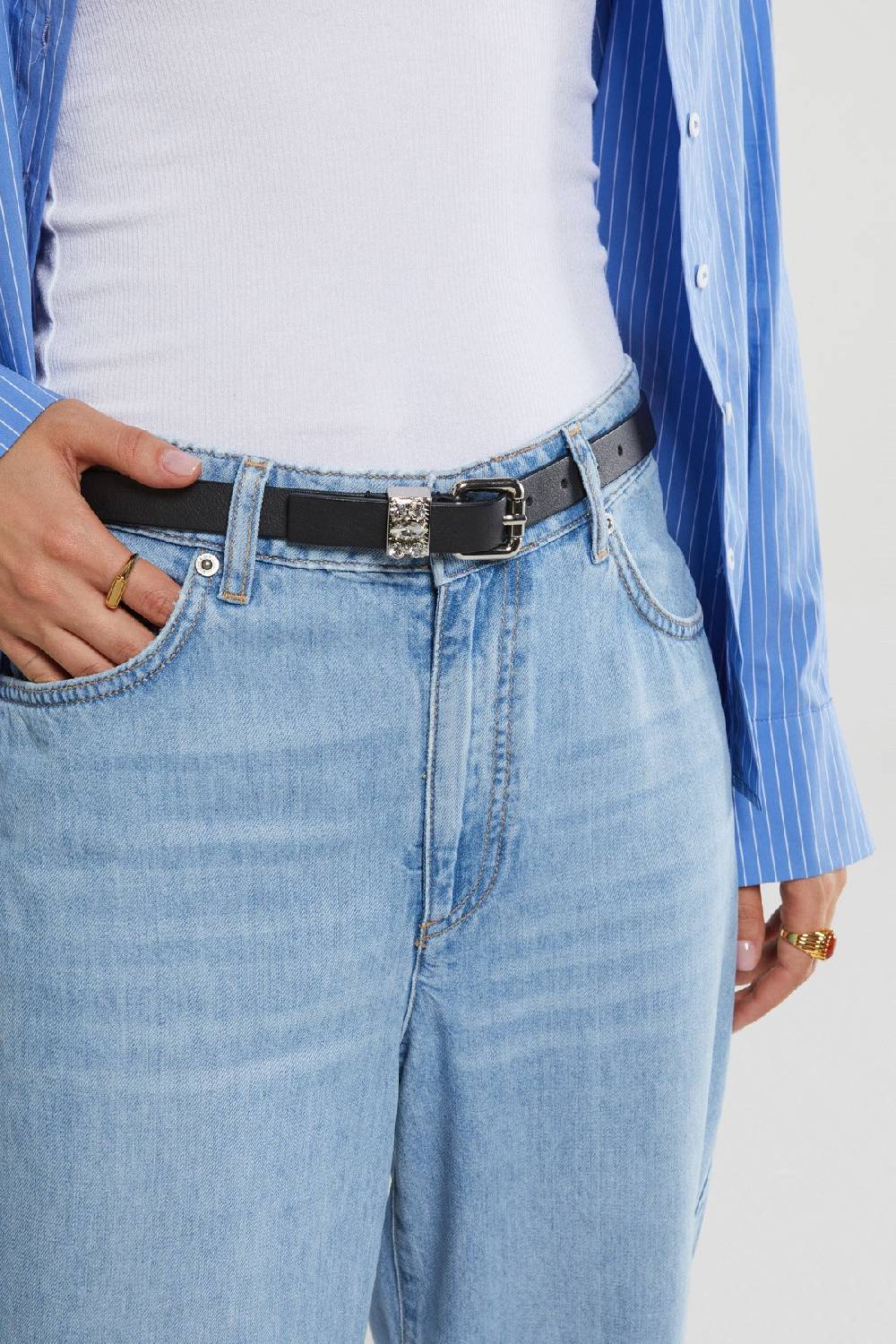 ottod'Ame Leather thin belt Italy