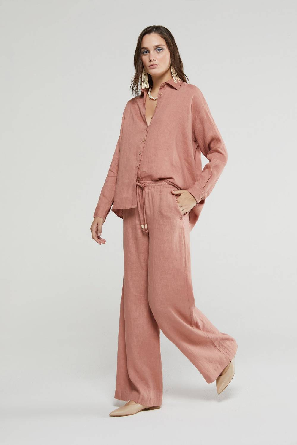 ottod'Ame Linen palazzo trousers Nuovo