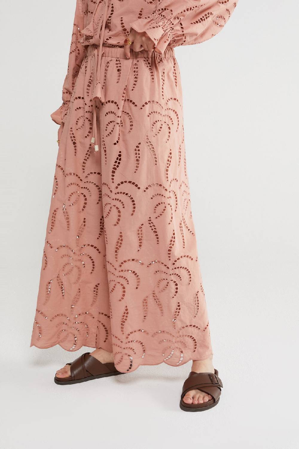 ottod'Ame Broderie anglaise palazzo trousers Vendita