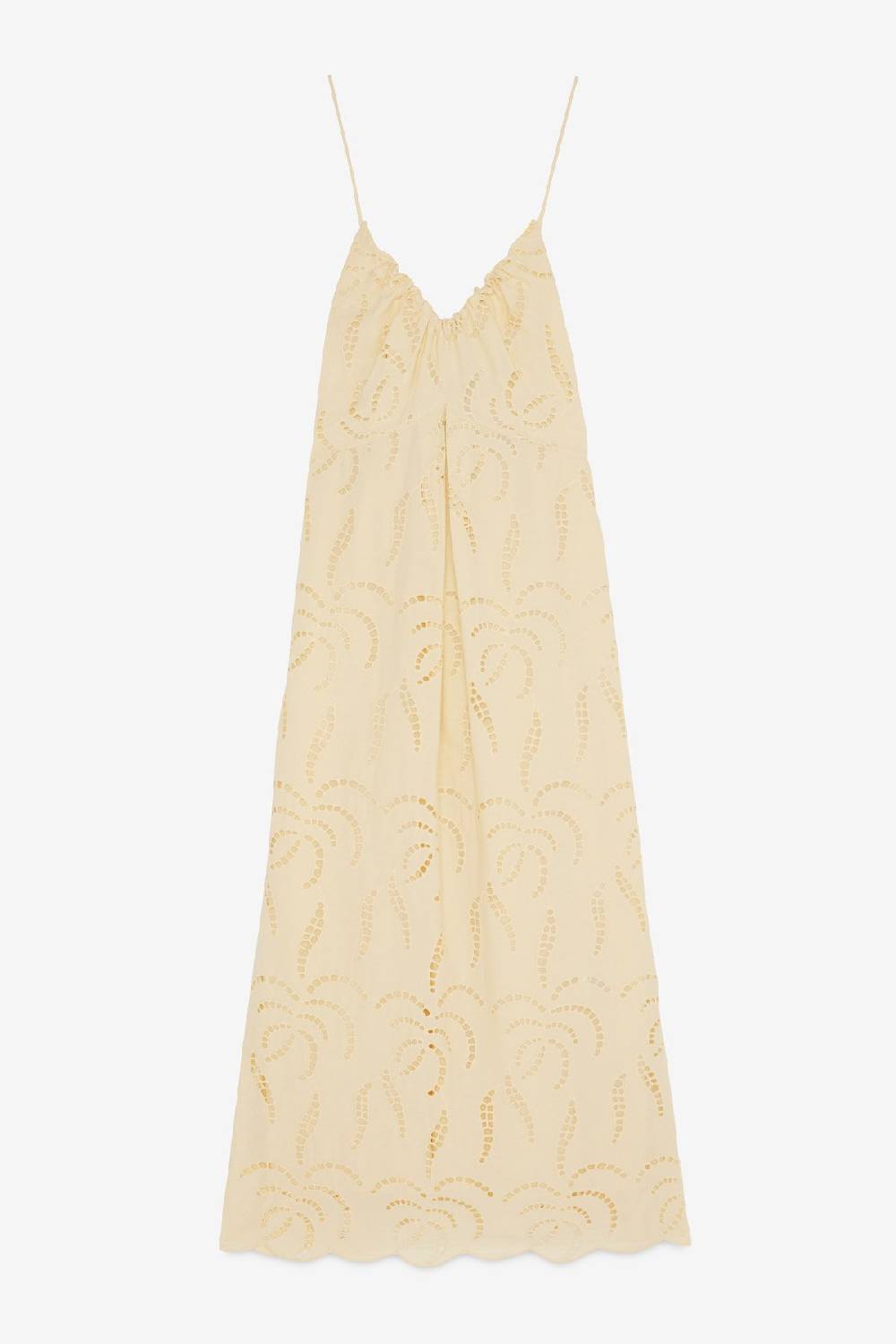 ottod'Ame Broderie anglaise long dress with neckline with bow Promozione