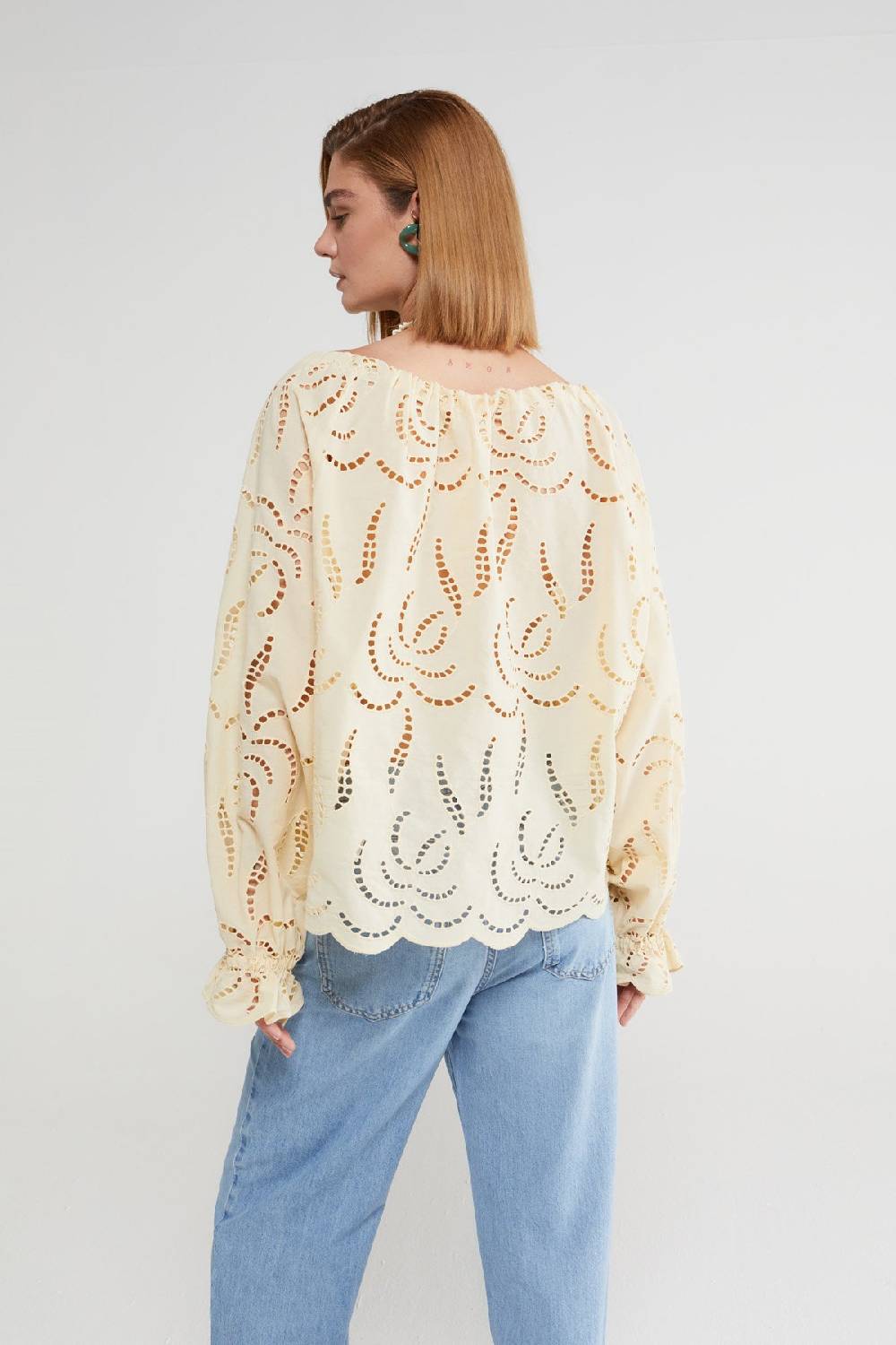 ottod'Ame Broderie anglaise shirt Spedizione Gratuita