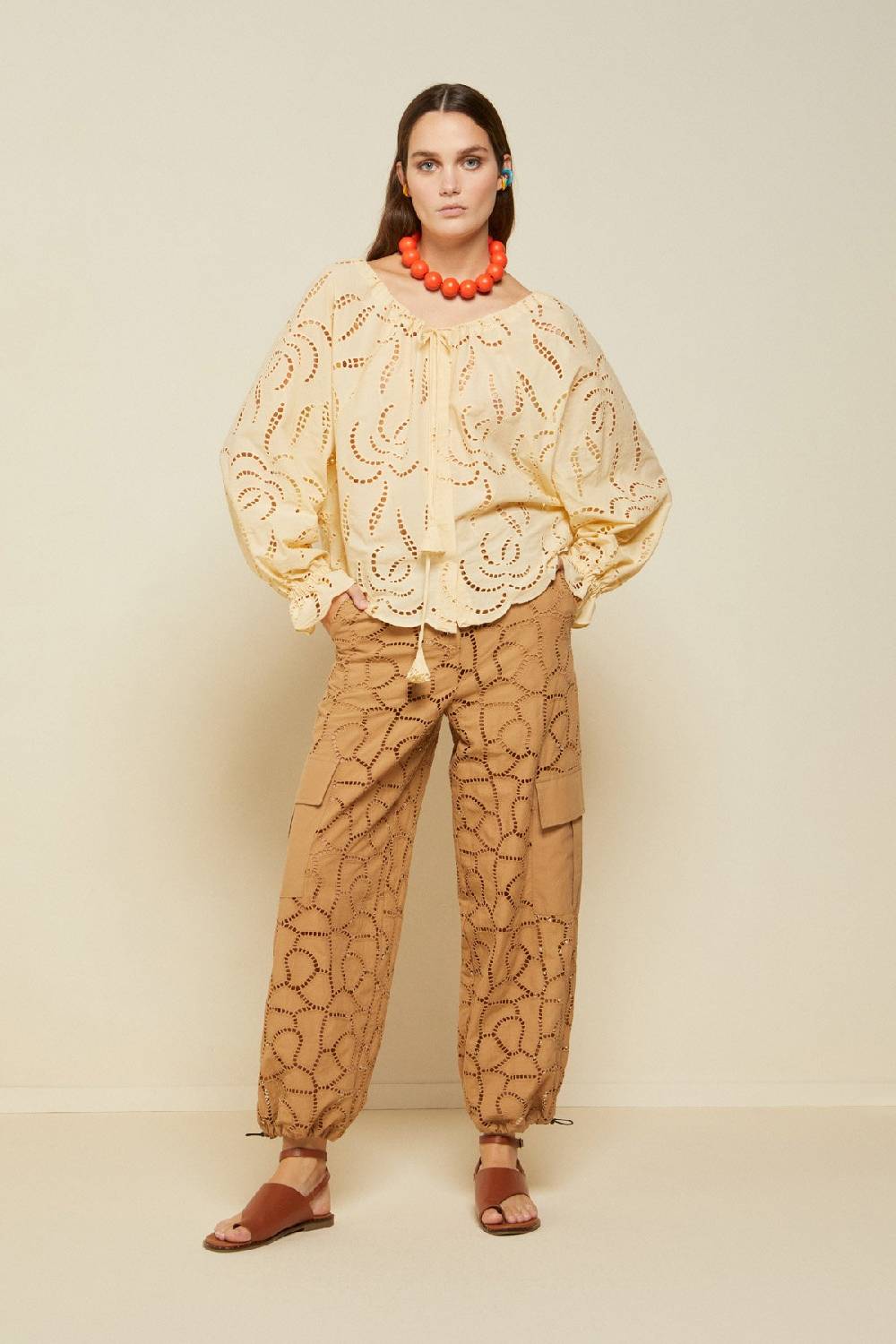 ottod'Ame Broderie anglaise shirt Spedizione Gratuita
