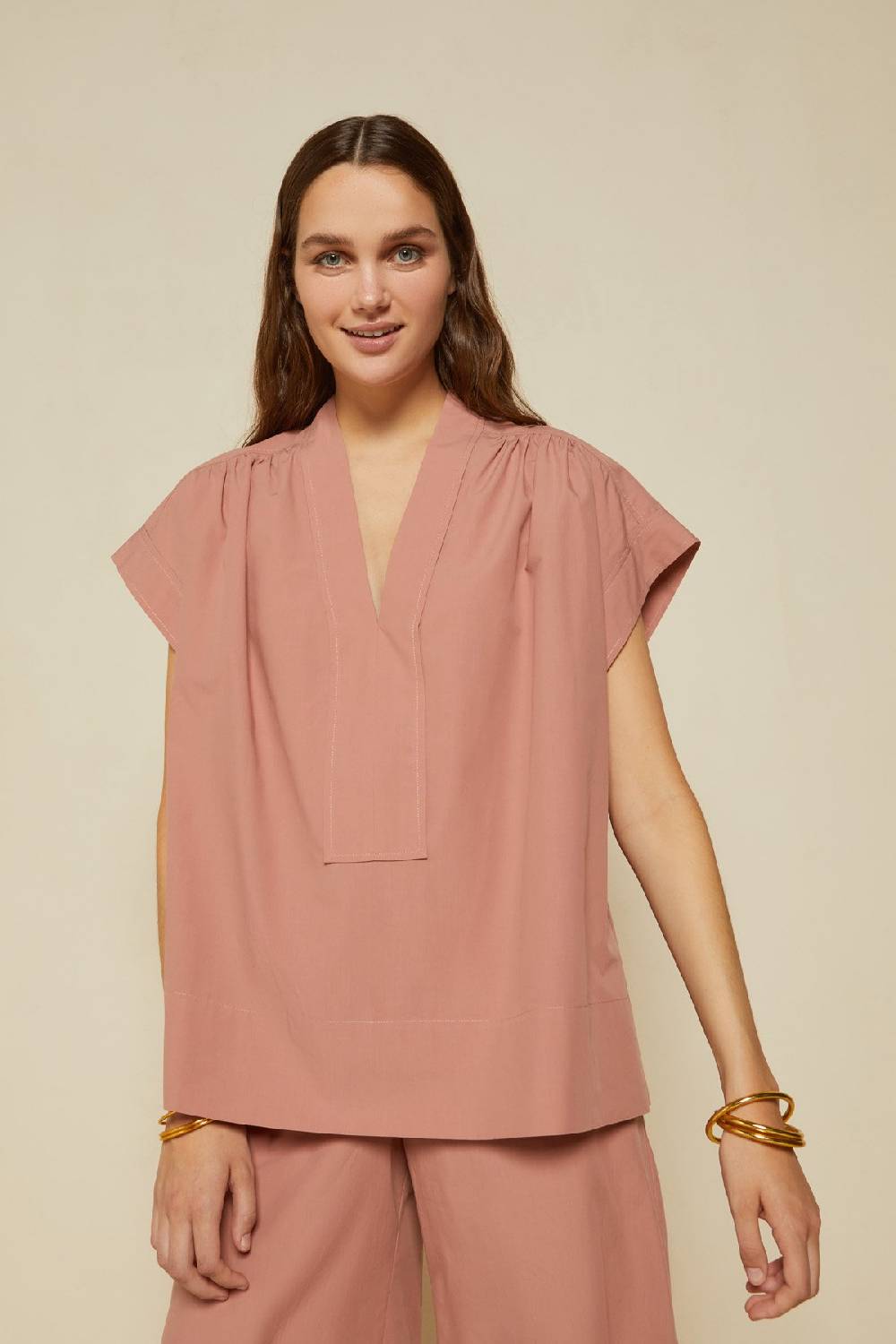 ottod'Ame Poplin V-neck sweater Consegna Veloce