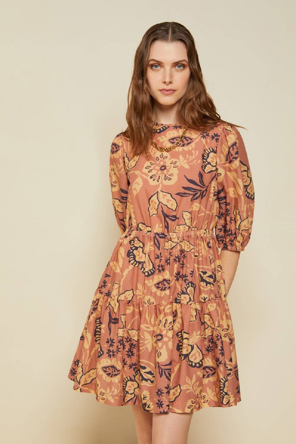 ottod'Ame Cotton short dress with laces Shopping Online
