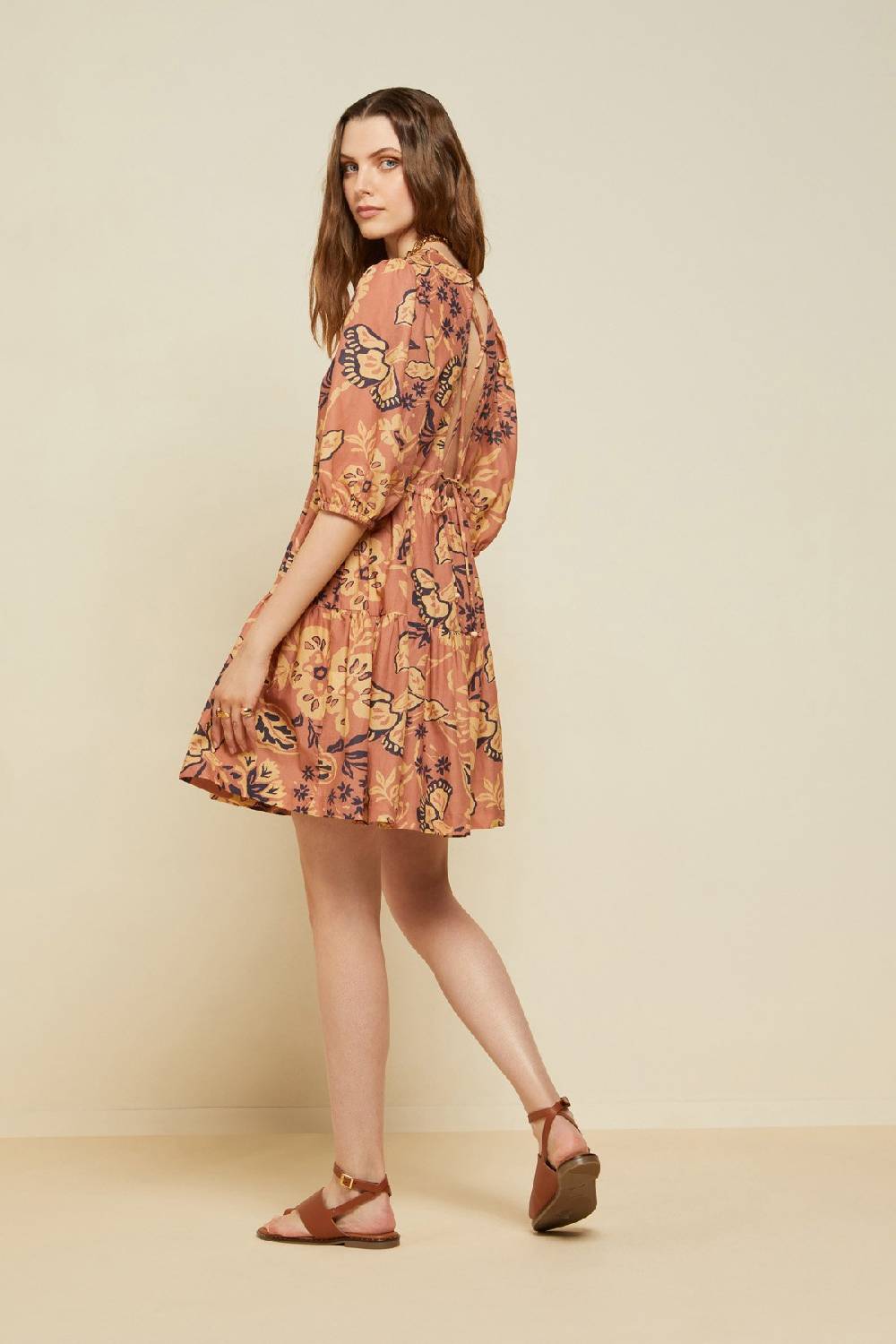 ottod'Ame Cotton short dress with laces Shopping Online