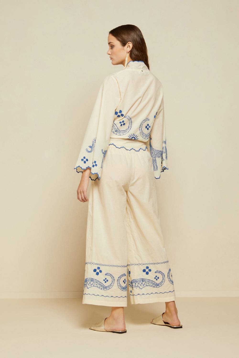 ottod'Ame Wide trousers with drawstring Affare Del Giorno