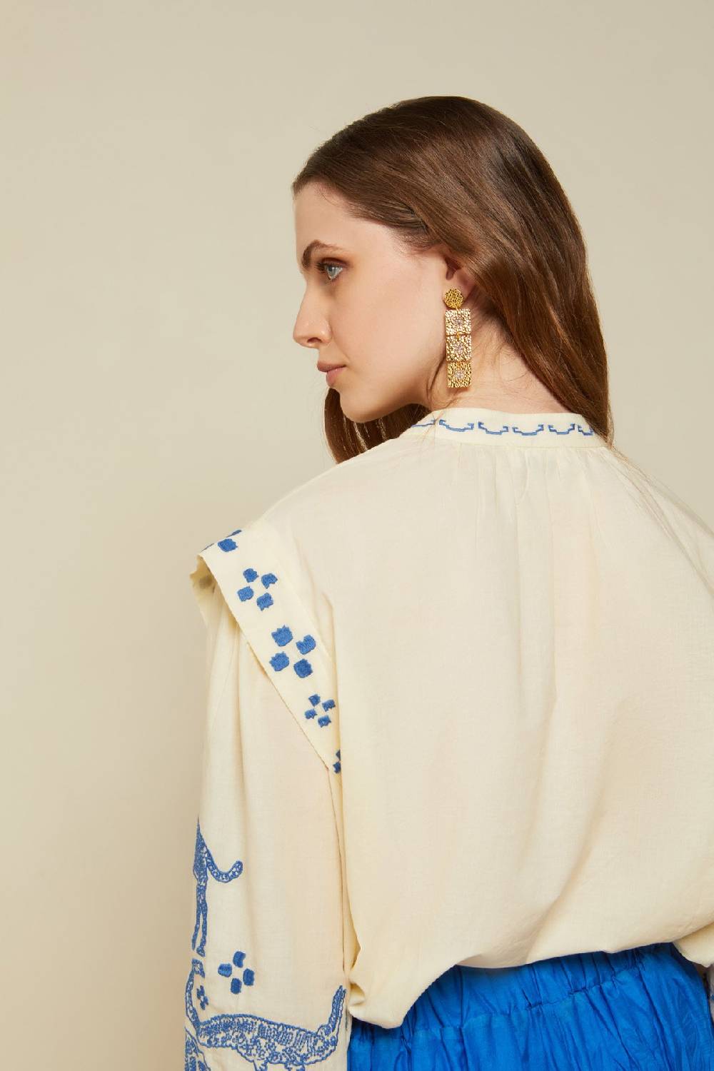 ottod'Ame Cotton shirt with embroidery Convenienza