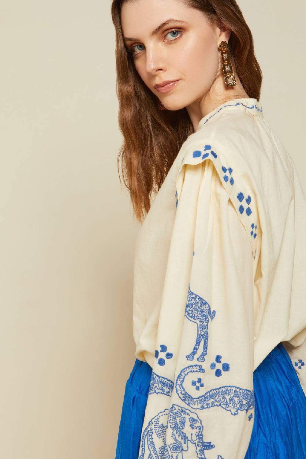 ottod'Ame Cotton shirt with embroidery Convenienza