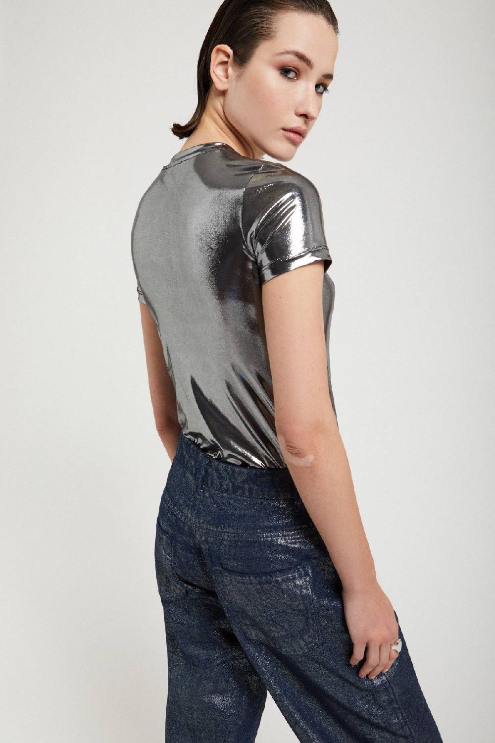 ottod'Ame T-shirt vinyl effect Economico