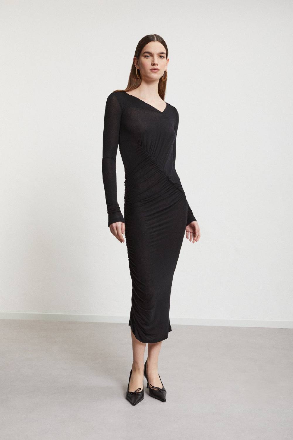 ottod'Ame Stretch viscose long dress Vendita Calda