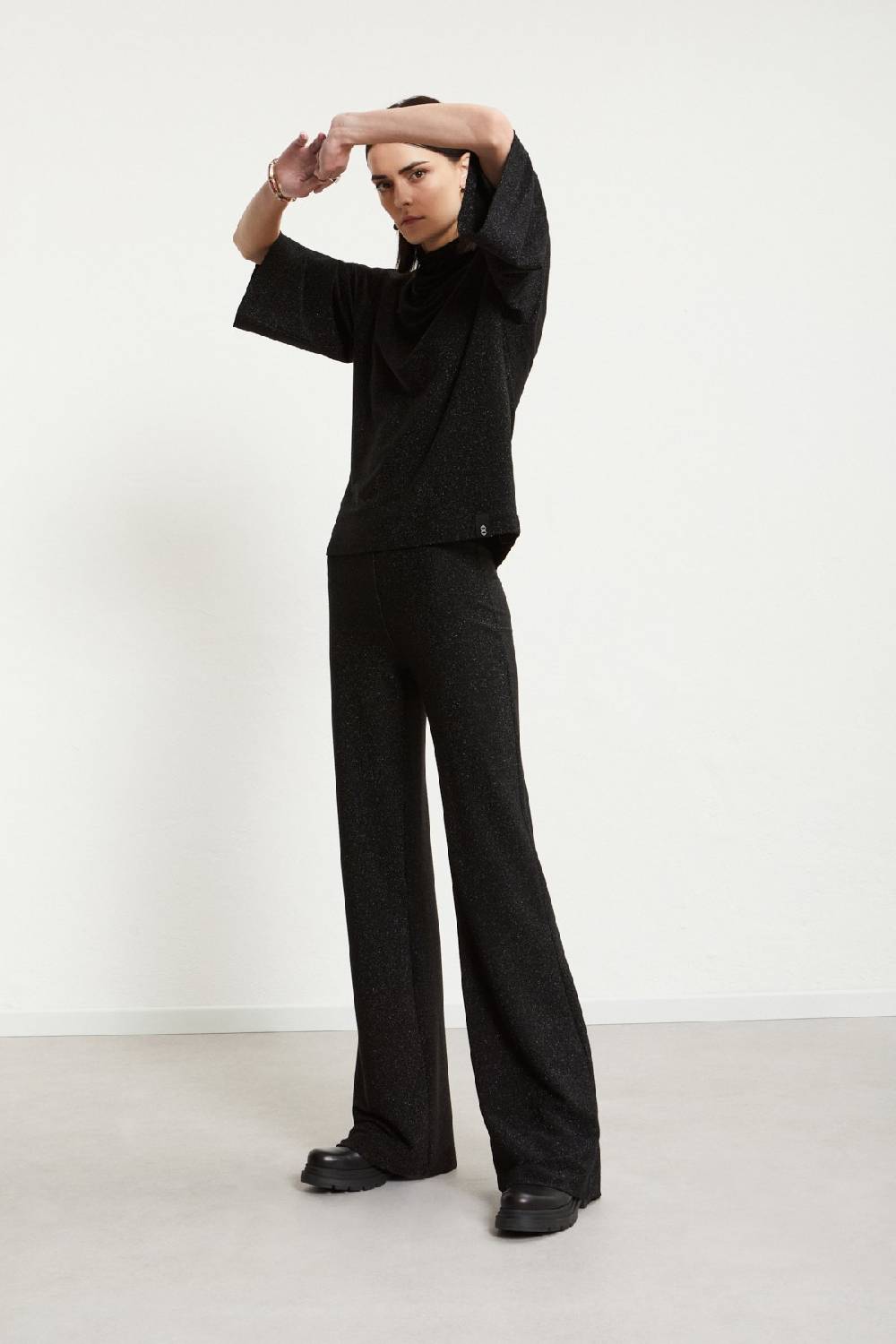 ottod'Ame Viscose trousers with lurex Vendite Flash