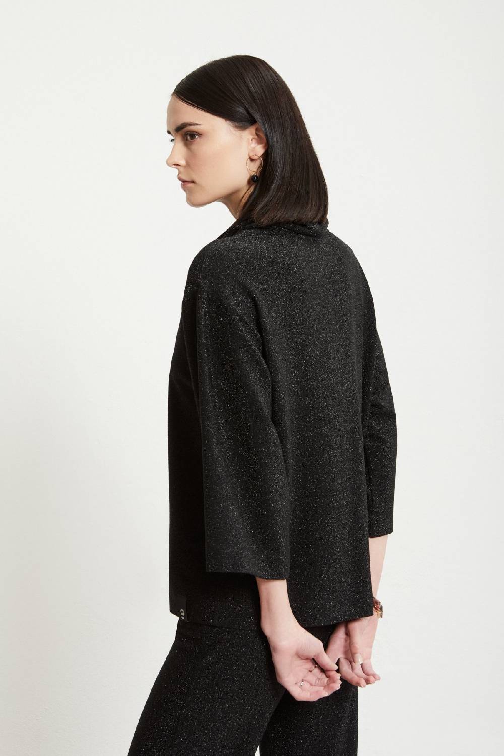 ottod'Ame Viscose blouse with lurex and flared sleeves Negozio